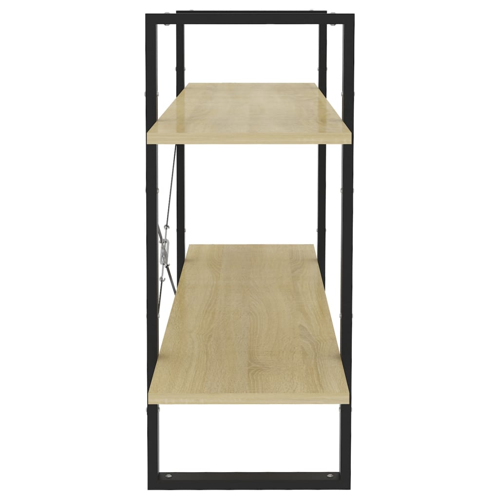 8720286567609_g_en_hd_4 vidaXL 2-Tier Book Cabinet Sonoma Oak 100x30x70 cm Engineered Wood - Image 7