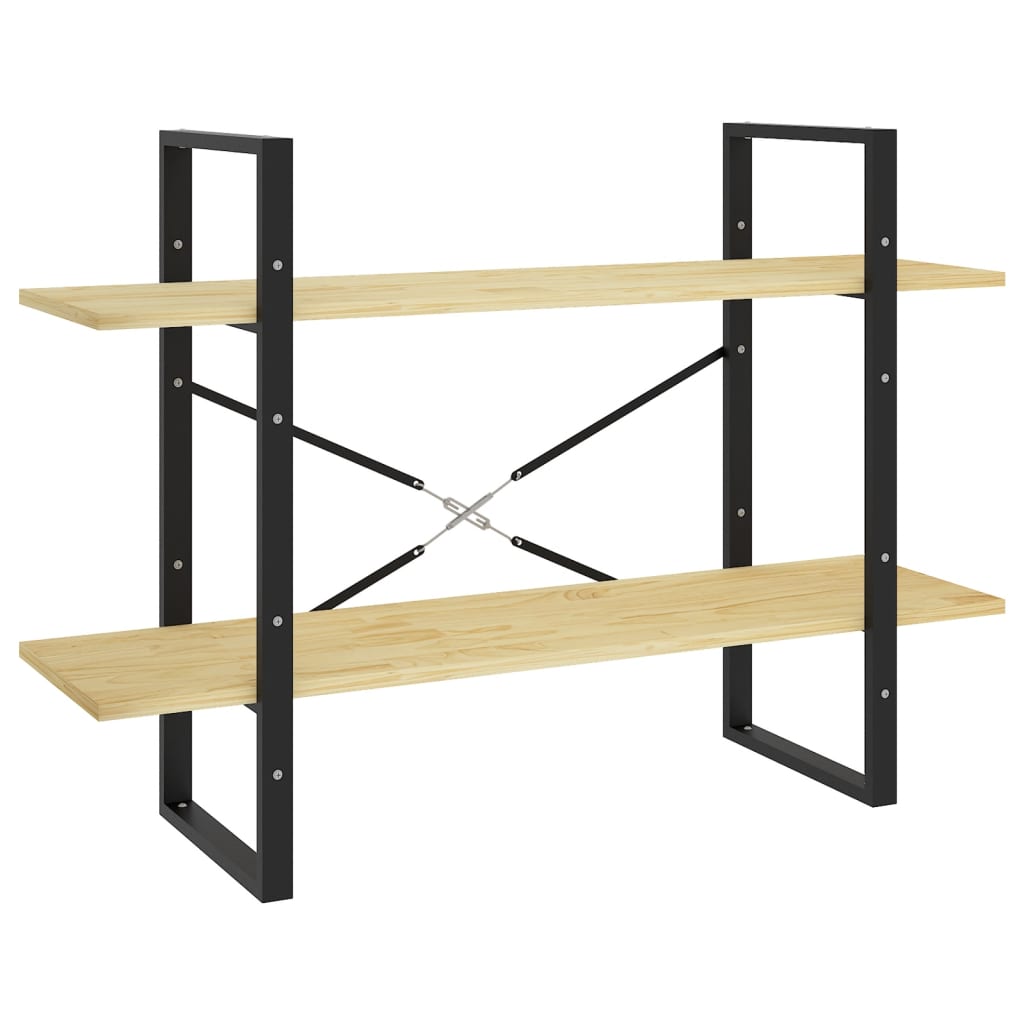 8720286567623_a_en_hd_1 vidaXL 2-Tier Book Cabinet 100x30x70 cm Solid Pine Wood - Image 2