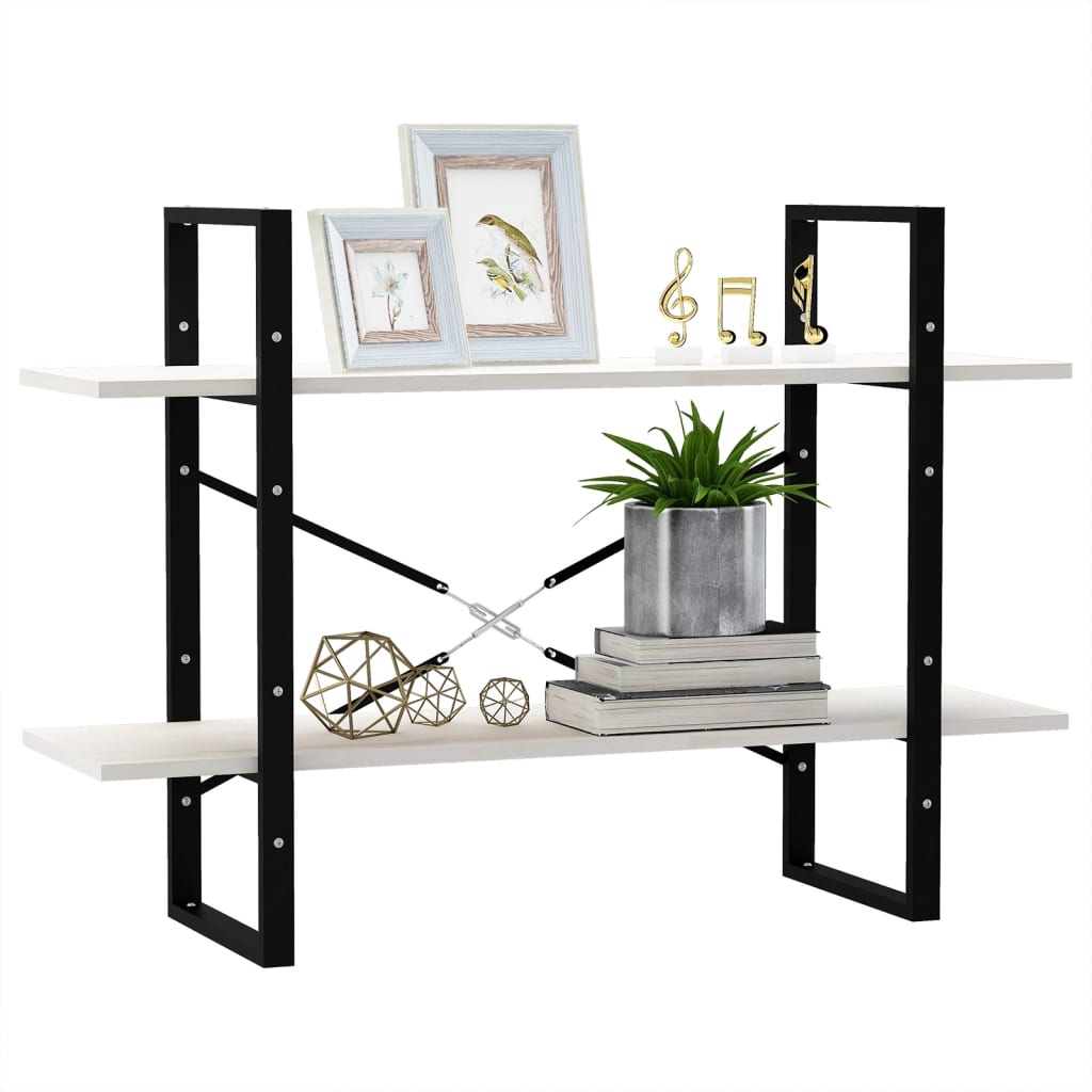 8720286567630_g_en_hd_2 vidaXL 2-Tier Book Cabinet White 100x30x70 cm Solid Pine Wood - Image 5