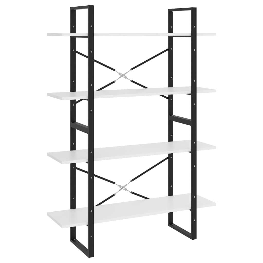 8720286567678_g_en_hd_3 vidaXL 4-Tier Book Cabinet White 100x30x140 cm Engineered Wood - Image 6