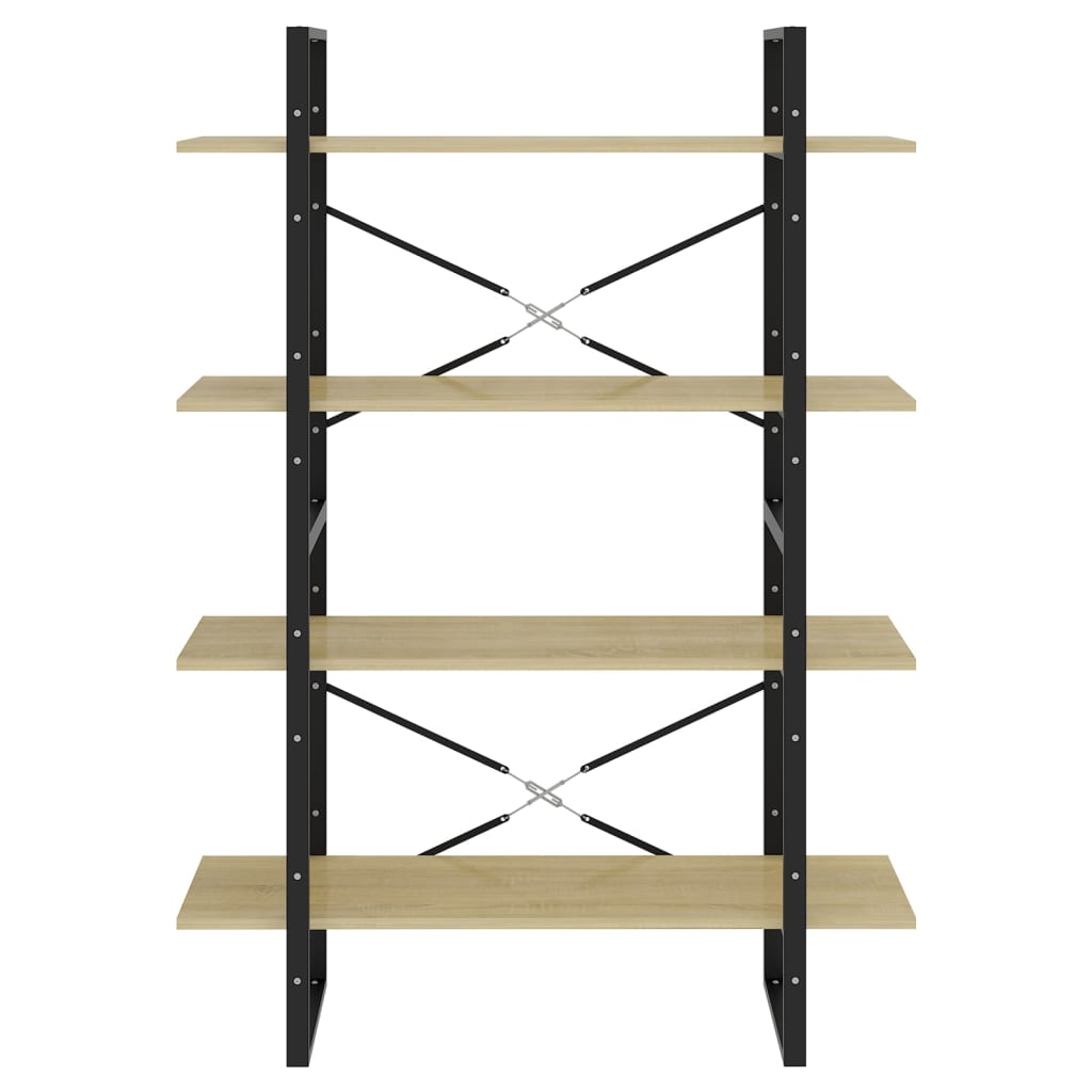 8720286567708_g_en_hd_3 vidaXL 4-Tier Book Cabinet Sonoma Oak 100x30x140 cm Engineered Wood - Image 6