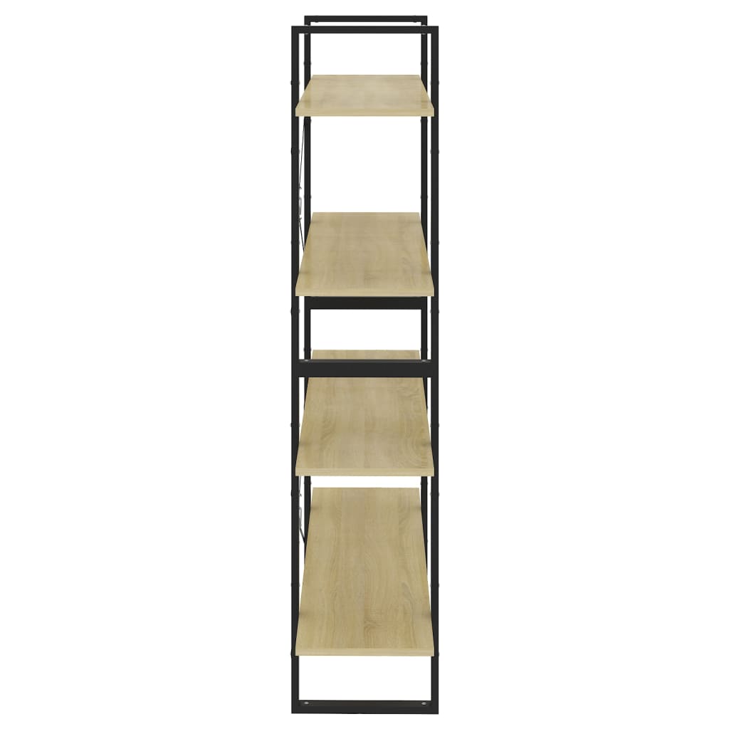 8720286567708_g_en_hd_4 vidaXL 4-Tier Book Cabinet Sonoma Oak 100x30x140 cm Engineered Wood - Image 7