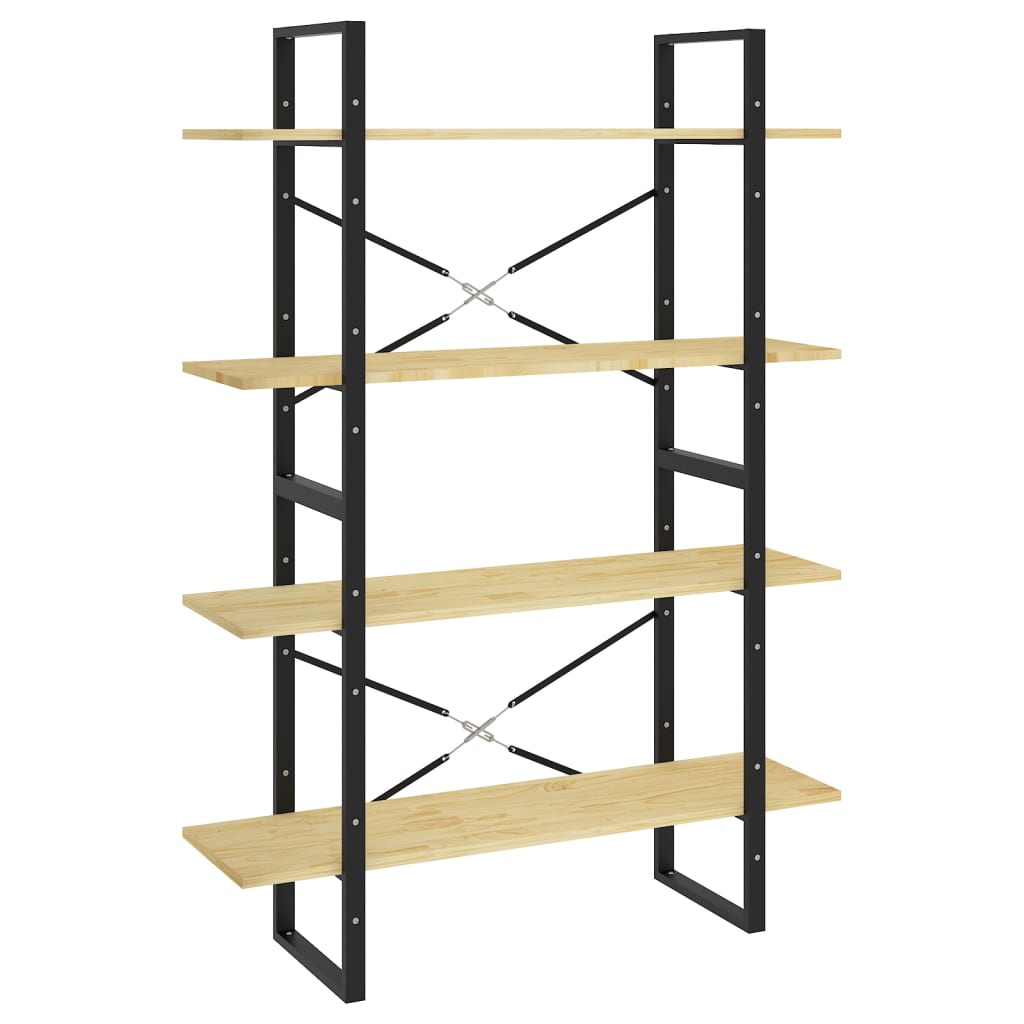 8720286567722_a_en_hd_1 vidaXL 4-Tier Book Cabinet 100x30x140 cm Solid Pine Wood - Image 2