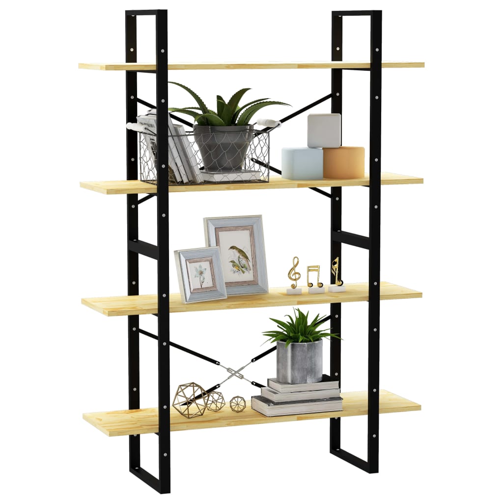 8720286567722_g_en_hd_2 vidaXL 4-Tier Book Cabinet 100x30x140 cm Solid Pine Wood - Image 5