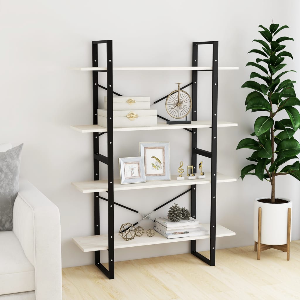 8720286567739_g_en_hd_1 vidaXL 4-Tier Book Cabinet White 100x30x140 cm Solid Pine Wood - Image 4