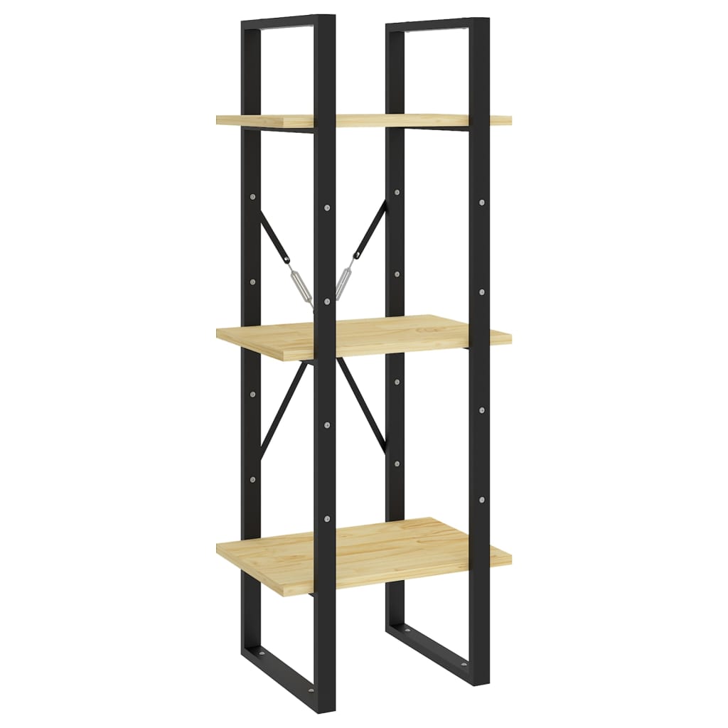 8720286567821_a_en_hd_1 vidaXL 3-Tier Book Cabinet 40x30x105 cm Solid Pinewood - Image 2