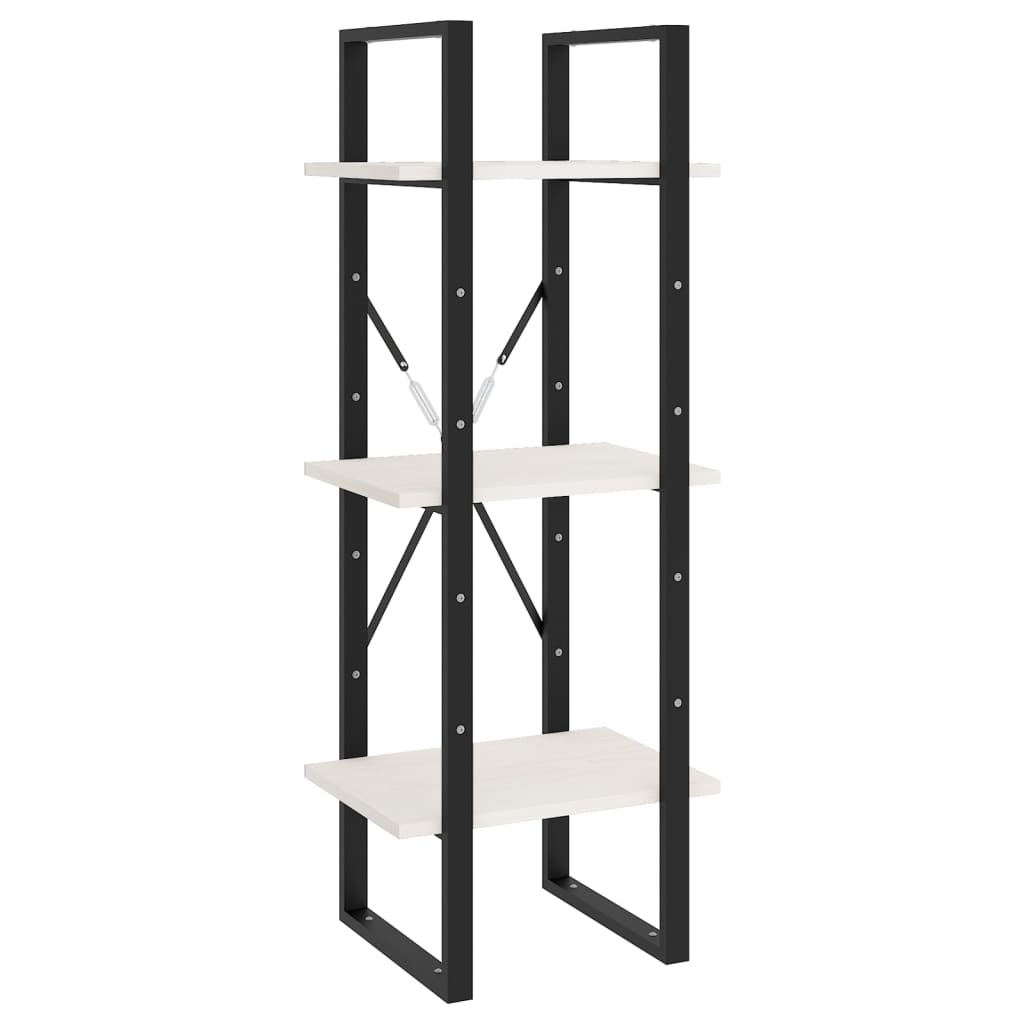 8720286567838_a_en_hd_1 vidaXL 3-Tier Book Cabinet White 40x30x105 cm Solid Pinewood - Image 2
