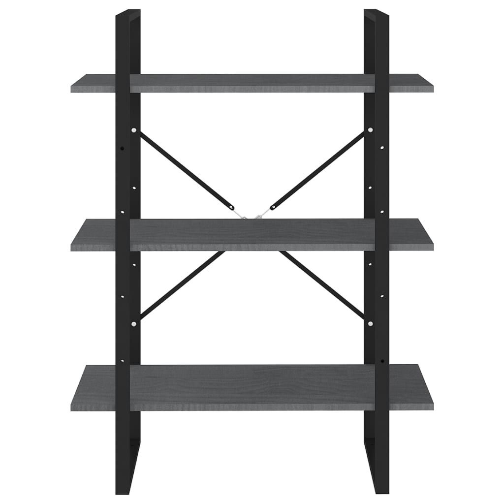 8720286568248_g_en_hd_3 vidaXL 3-Tier Book Cabinet Grey 80x30x105 cm Solid Pine Wood - Image 6