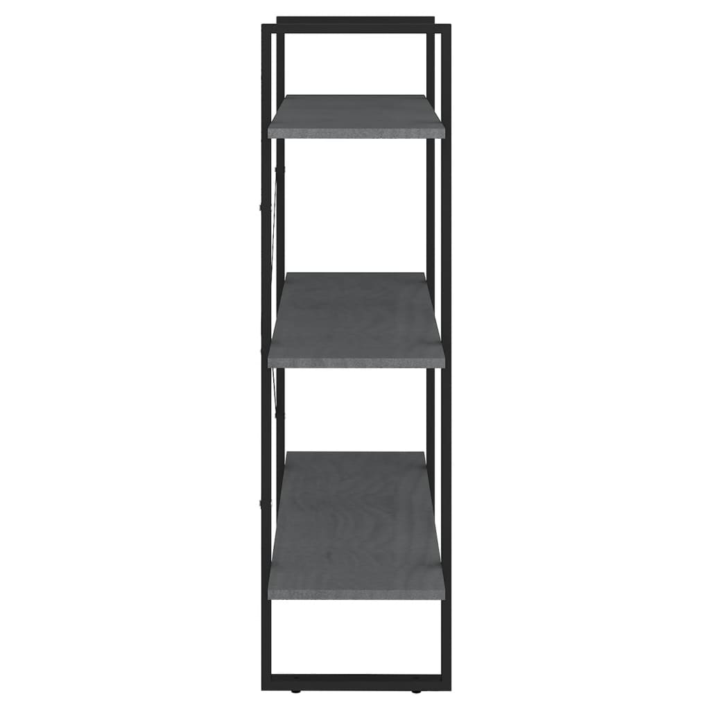 8720286568248_g_en_hd_4 vidaXL 3-Tier Book Cabinet Grey 80x30x105 cm Solid Pine Wood - Image 7