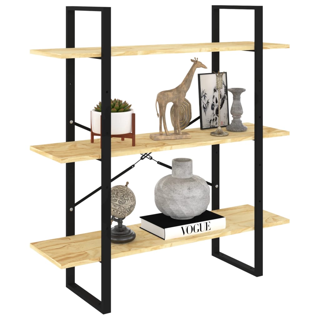 8720286568422_g_en_hd_1 vidaXL 3-Tier Book Cabinet 100x30x105 cm Solid Pine Wood - Image 4