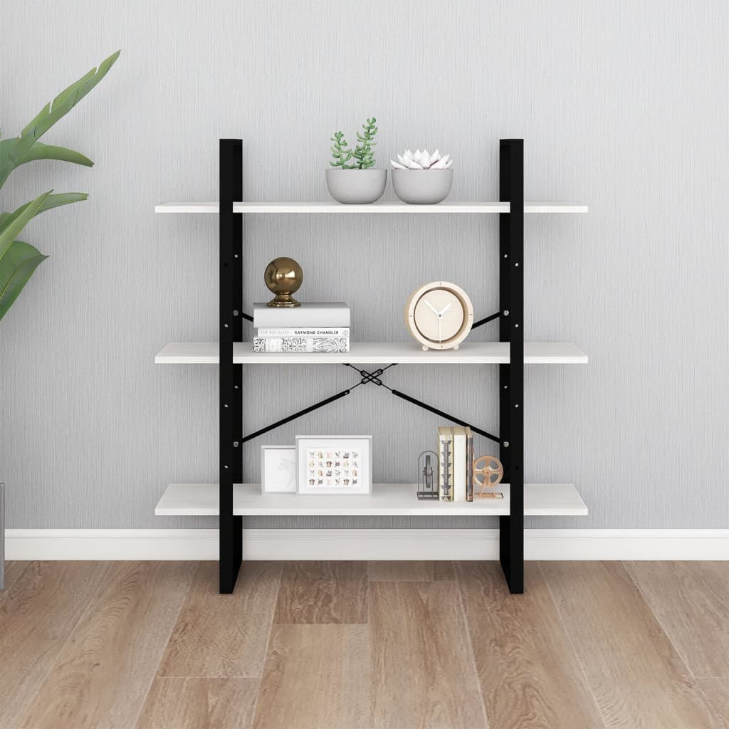 8720286568439_g_en_hd_2 vidaXL 3-Tier Book Cabinet White 100x30x105 cm Solid Pine Wood - Image 5