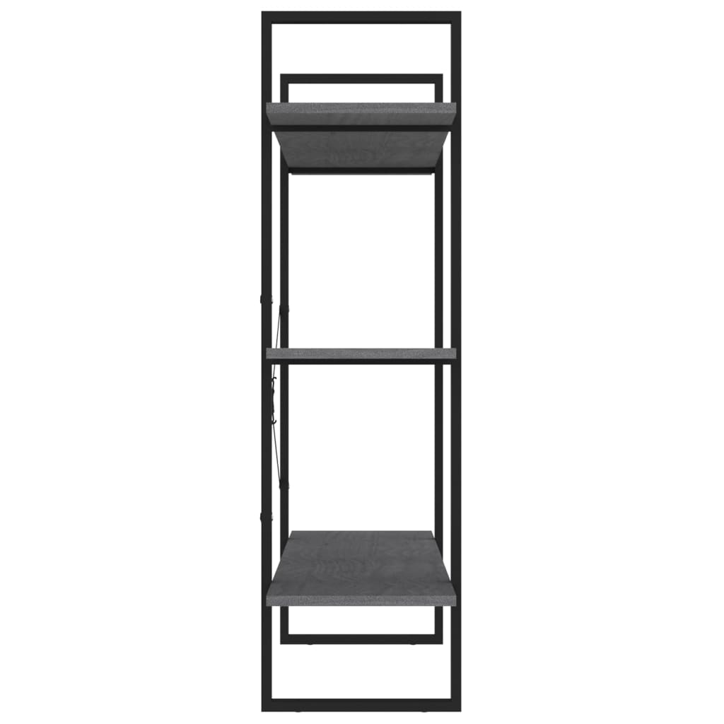 8720286568446_g_en_hd_4 vidaXL 3-Tier Book Cabinet Grey 100x30x105 cm Solid Pine Wood - Image 7