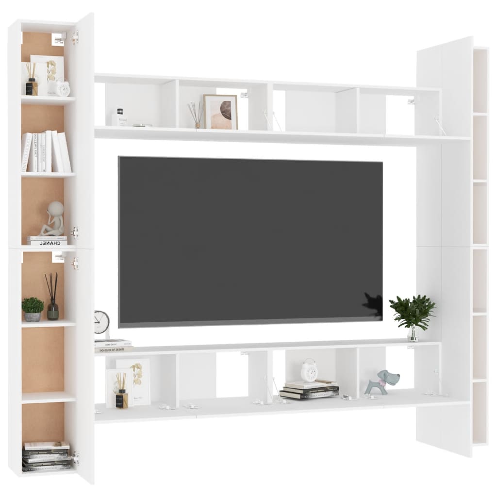 8720286569443_g_en_hd_1 vidaXL 8 Piece TV Cabinet Set White Engineered Wood - Image 4