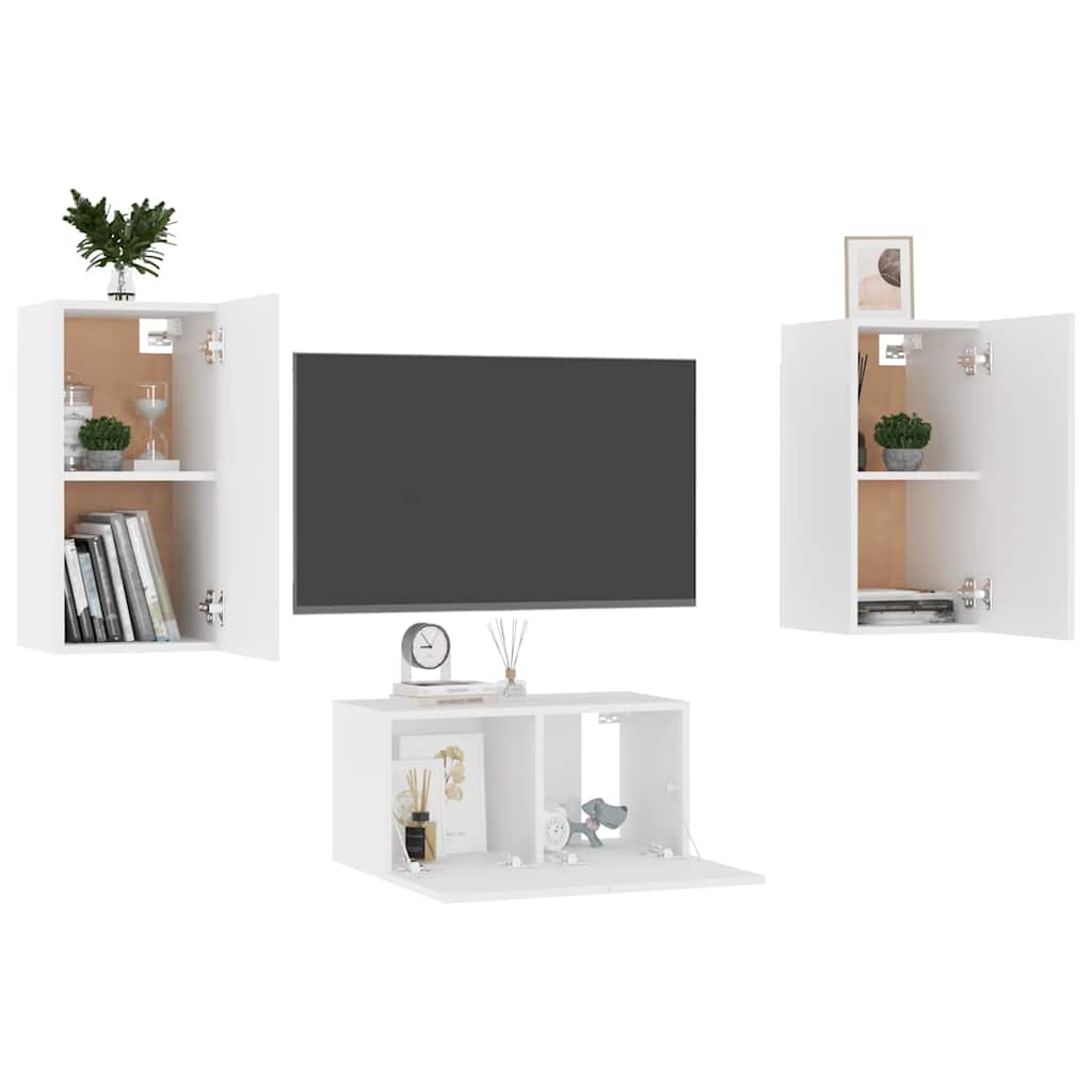 8720286569504_g_en_hd_1 vidaXL 3 Piece TV Cabinet Set White Engineered Wood - Image 4