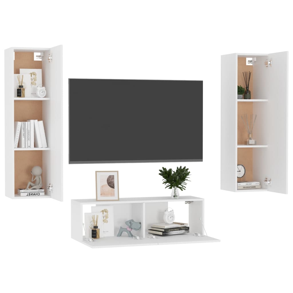 8720286569528_g_en_hd_1 vidaXL 3 Piece TV Cabinet Set White Engineered Wood - Image 4