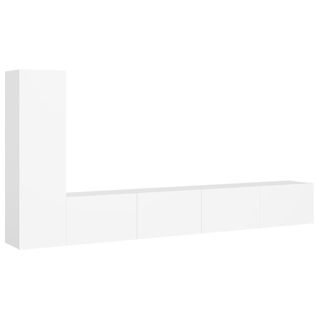 8720286569689_a_en_hd_1 vidaXL 3 Piece TV Cabinet Set White Engineered Wood - Image 2