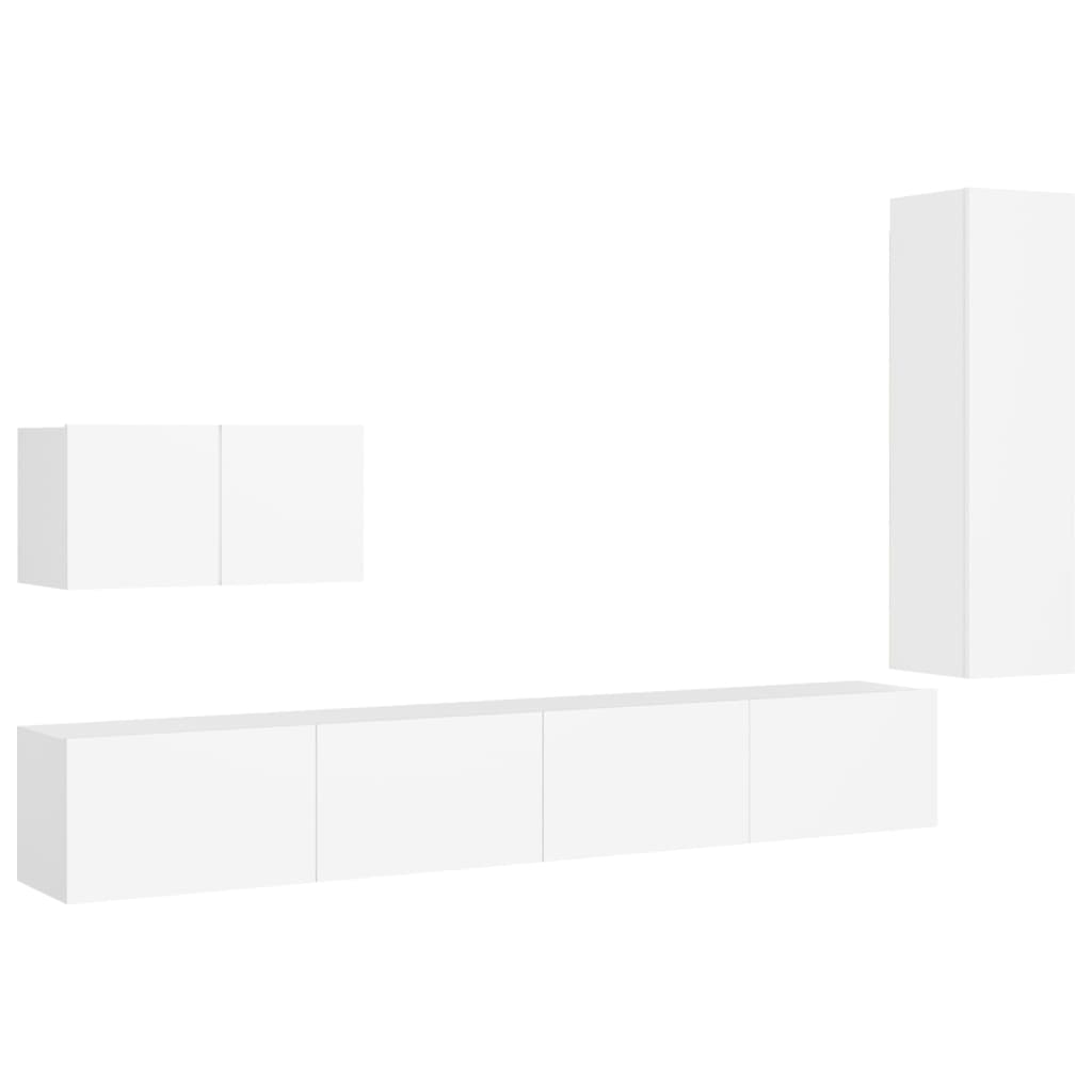 8720286569696_a_en_hd_1 vidaXL 4 Piece TV Cabinet Set White Engineered Wood - Image 2