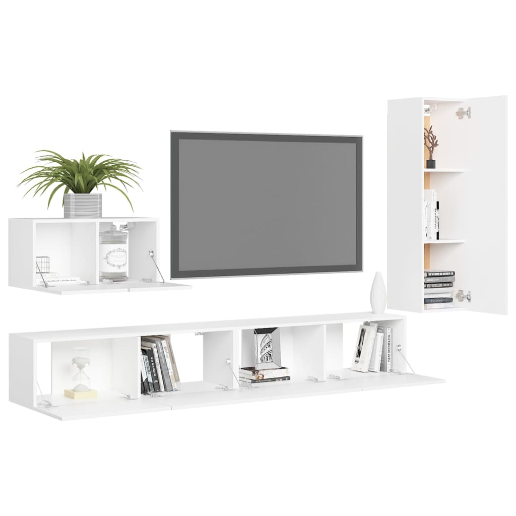 8720286569696_g_en_hd_1 vidaXL 4 Piece TV Cabinet Set White Engineered Wood - Image 4