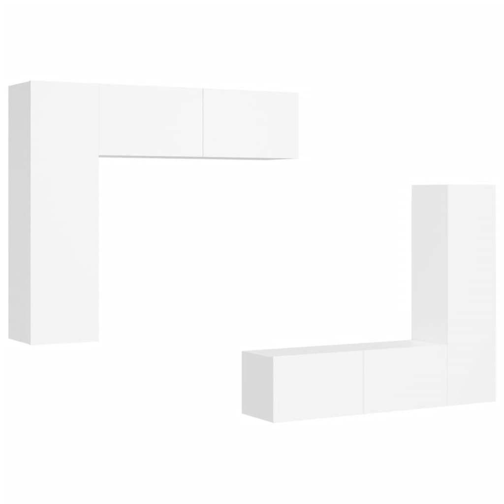 8720286569832_a_en_hd_1 vidaXL 4 Piece TV Cabinet Set White Engineered Wood - Image 2
