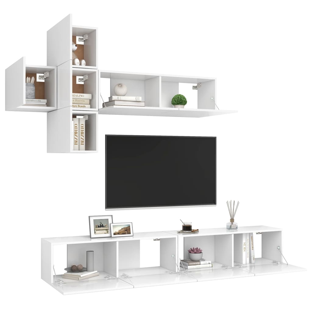 8720286570029_g_en_hd_1 vidaXL 7 Piece TV Cabinet Set White Engineered Wood - Image 4