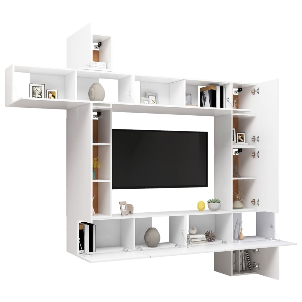 8720286570319_g_en_hd_1 vidaXL 9 Piece TV Cabinet Set White Engineered Wood - Image 4