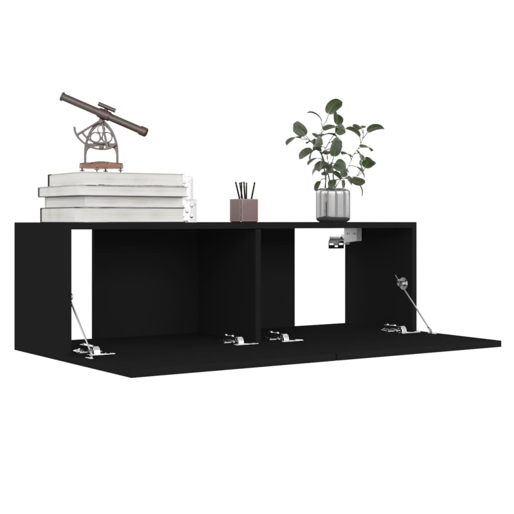 8720286570494_g_en_hd_2 vidaXL 8 Piece TV Cabinet Set Black Engineered Wood - Image 5