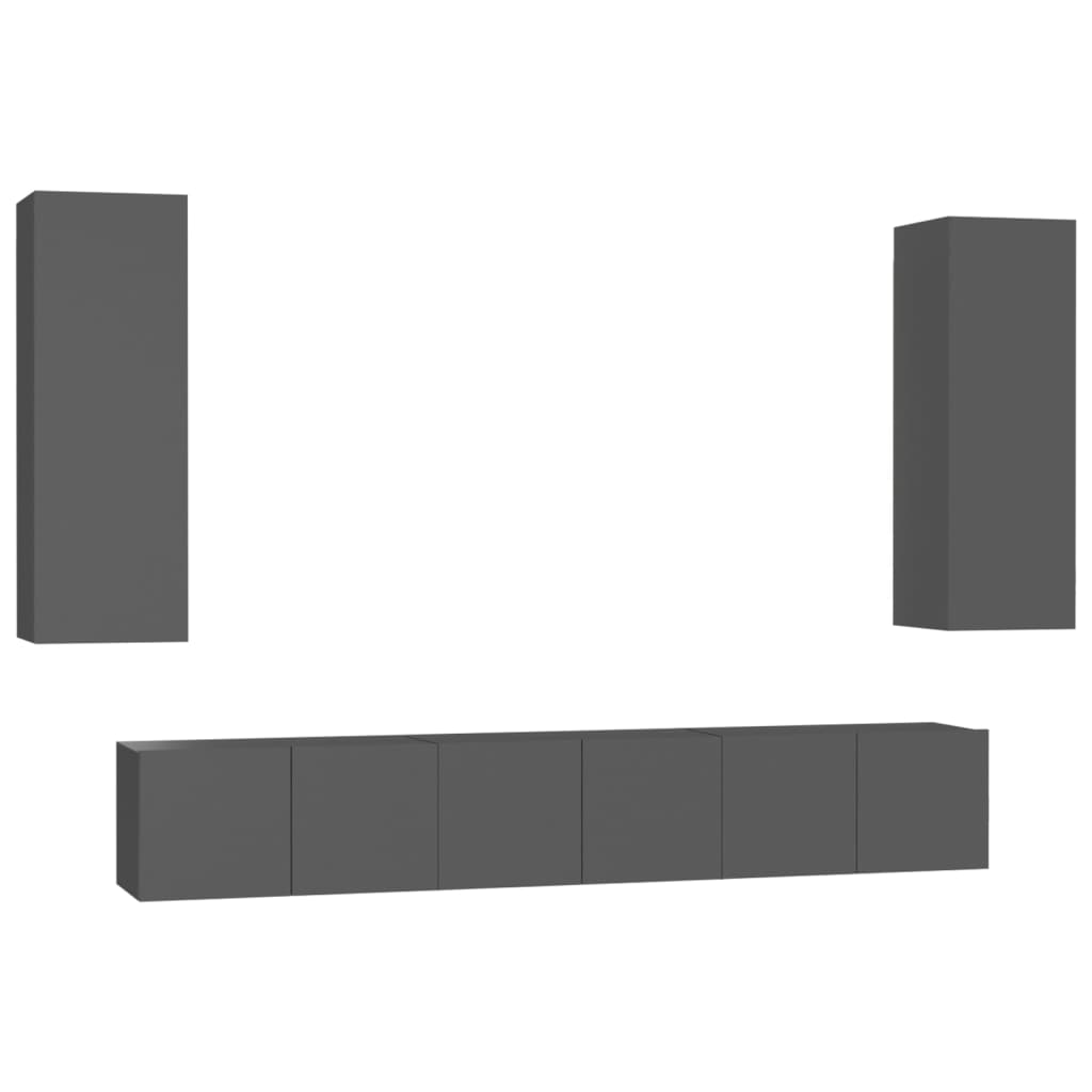 8720286571460_a_en_hd_1 vidaXL 5 Piece TV Cabinet Set Grey Engineered Wood - Image 2