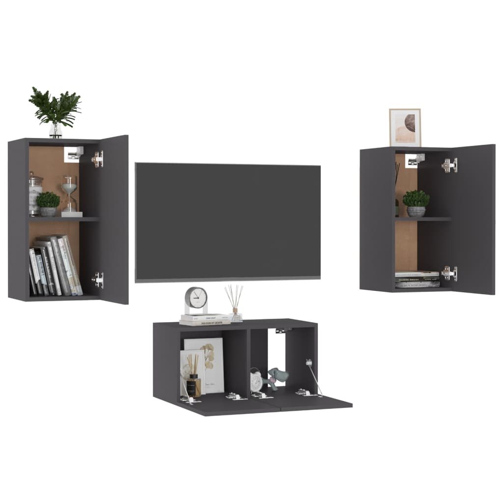 8720286571606_g_en_hd_1 vidaXL 3 Piece TV Cabinet Set Grey Engineered Wood - Image 4