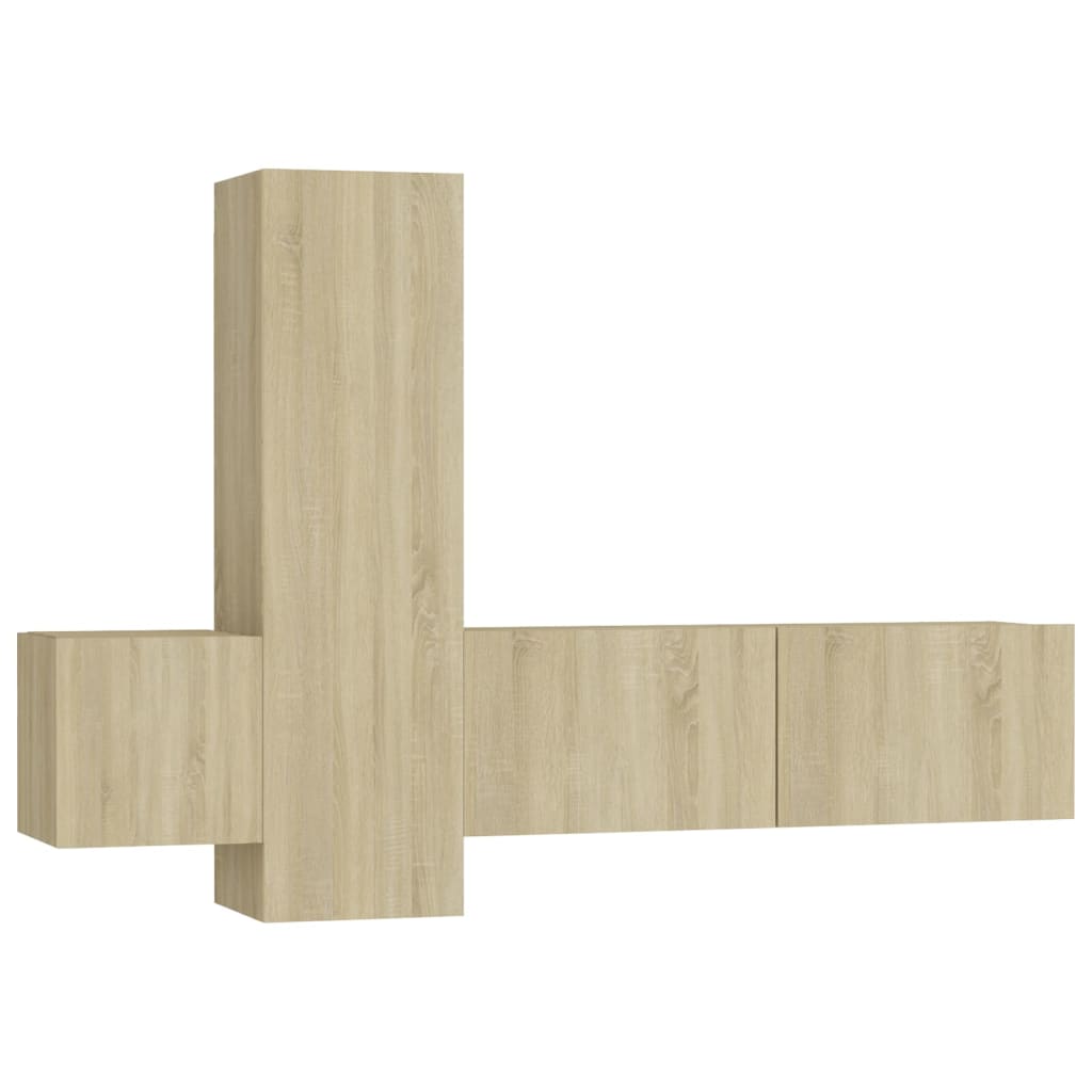 8720286572641_a_en_hd_1 vidaXL 3 Piece TV Cabinet Set Sonoma Oak Engineered Wood - Image 2