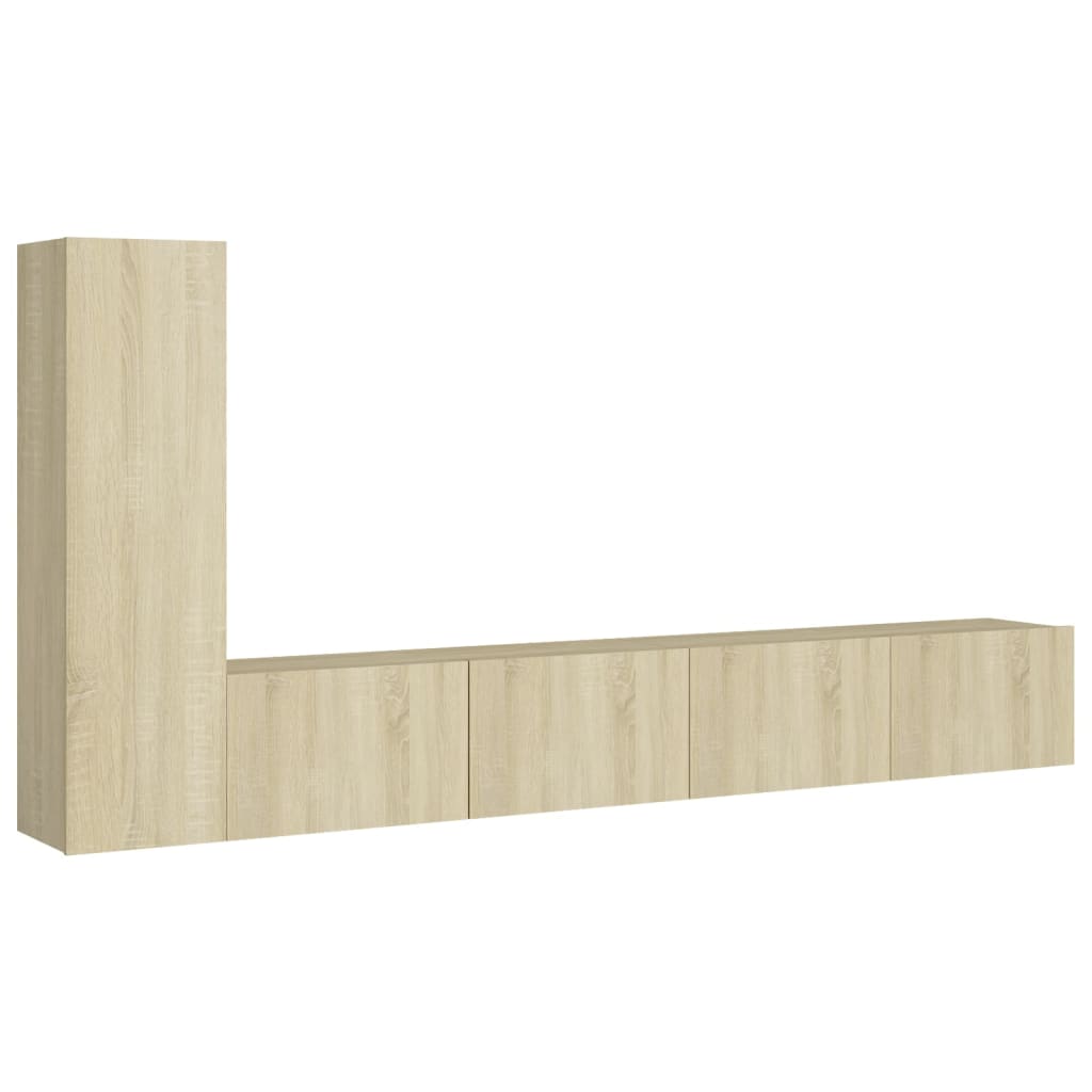 8720286572832_a_en_hd_1 vidaXL 3 Piece TV Cabinet Set Sonoma Oak Engineered Wood - Image 2