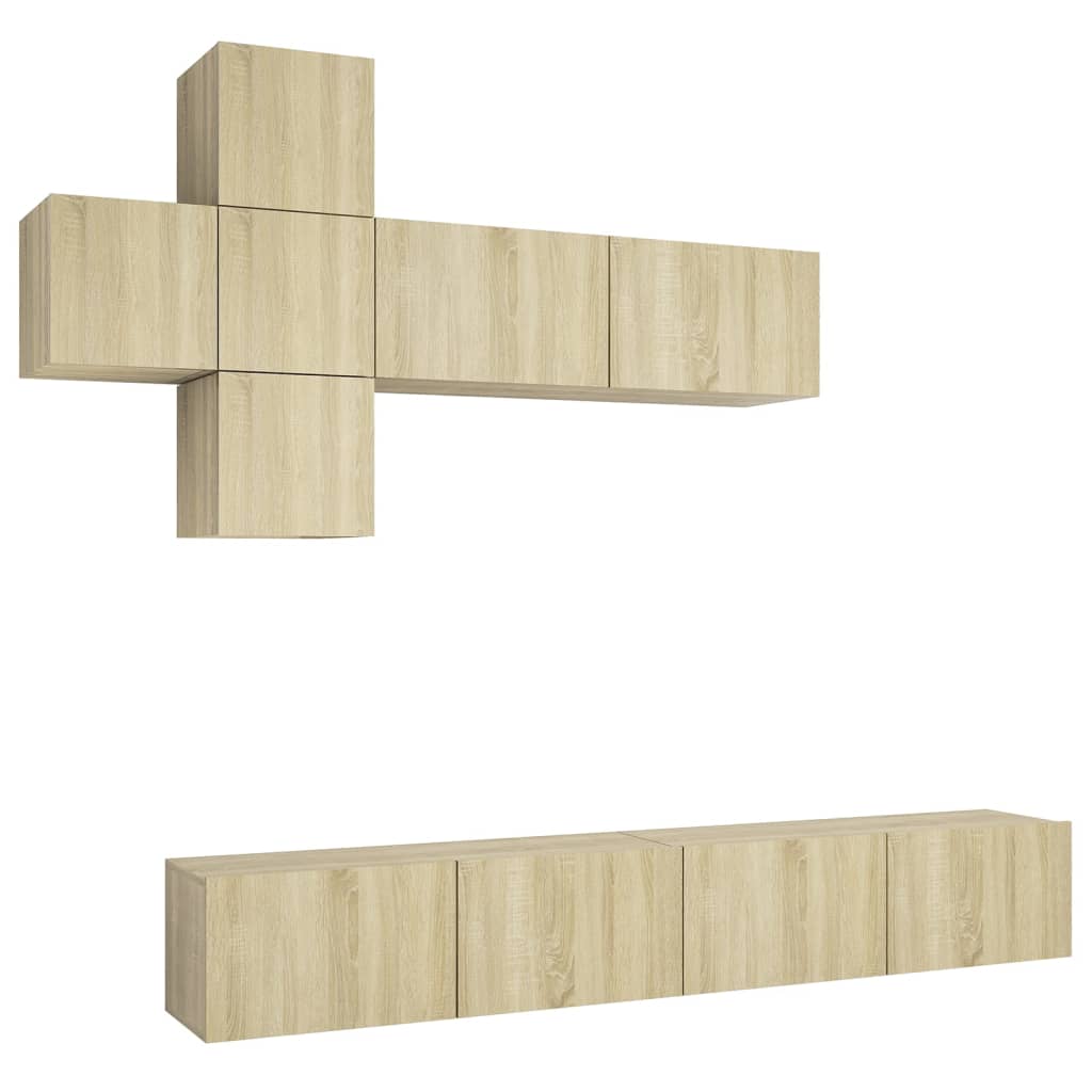 8720286573174_a_en_hd_1 vidaXL 7 Piece TV Cabinet Set Sonoma Oak Engineered Wood - Image 2