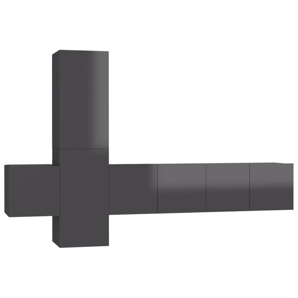 8720286577868_a_en_hd_1 vidaXL 5 Piece TV Cabinet Set High Gloss Grey Engineered Wood - Image 2