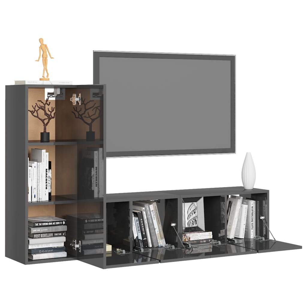 8720286578063_g_en_hd_1 vidaXL 3 Piece TV Cabinet Set High Gloss Grey Engineered Wood - Image 4