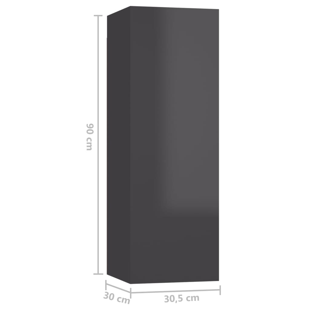 8720286578063_g_en_hd_5 vidaXL 3 Piece TV Cabinet Set High Gloss Grey Engineered Wood - Image 8