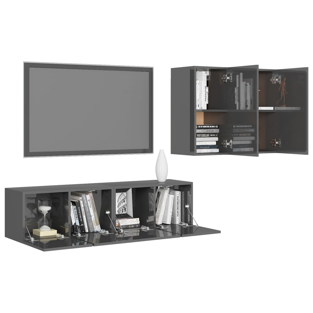 8720286578186_g_en_hd_1 vidaXL 4 Piece TV Cabinet Set High Gloss Grey Engineered Wood - Image 4