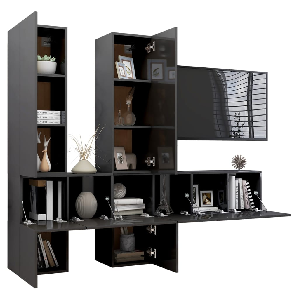 8720286578513_g_en_hd_1 vidaXL 7 Piece TV Cabinet Set High Gloss Grey Engineered Wood - Image 4