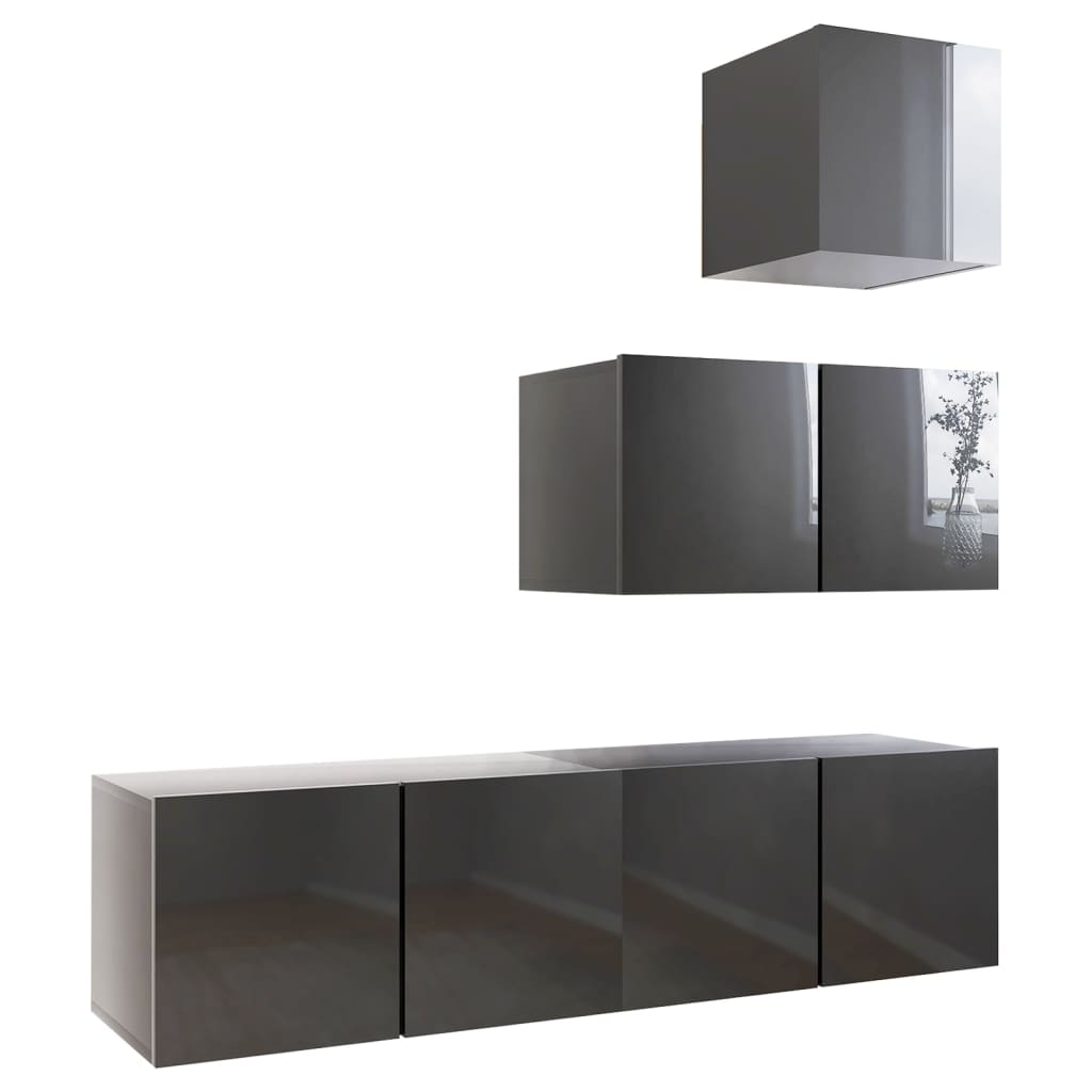 8720286578674_a_en_hd_1 vidaXL 4 Piece TV Cabinet Set High Gloss Grey Engineered Wood - Image 2