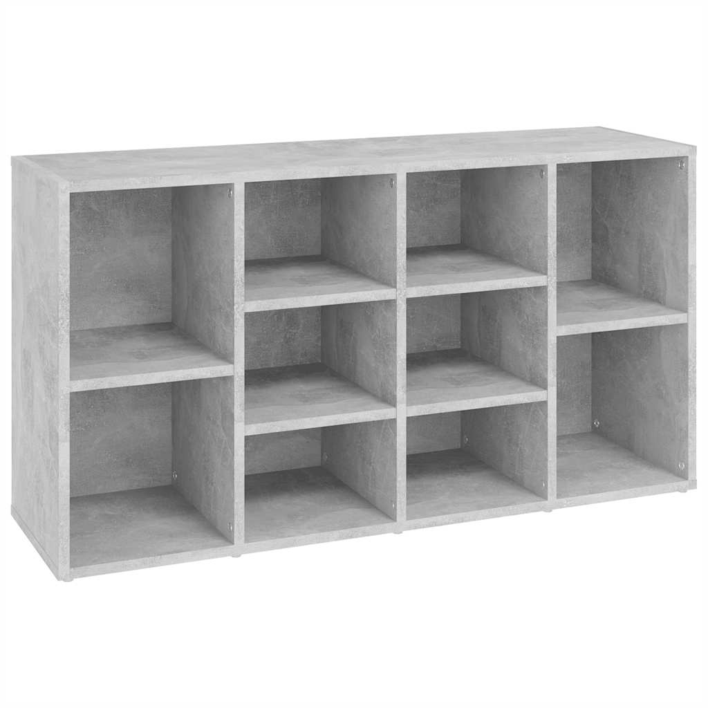 8720286587003_a_en_hd_1 vidaXL Shoe Bench Concrete Grey 103x30x55 cm Engineered Wood - Image 2
