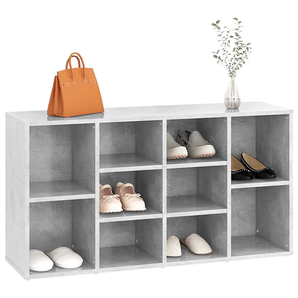 8720286587003_g_en_hd_1 vidaXL Shoe Bench Concrete Grey 103x30x55 cm Engineered Wood - Image 3
