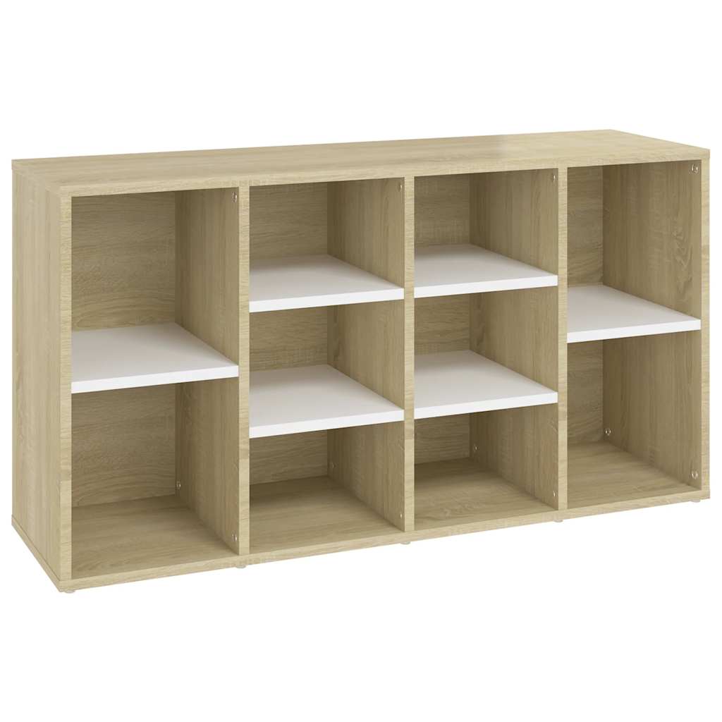 8720286587010_a_en_hd_1 vidaXL Shoe Bench White and Sonoma Oak 103x30x55 cm Engineered Wood - Image 2