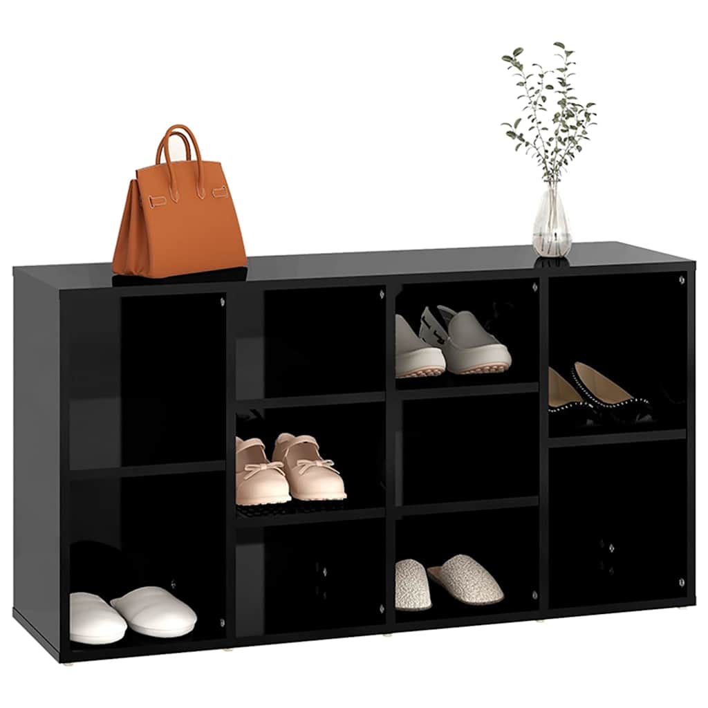 8720286587034_g_en_hd_1 vidaXL Shoe Bench High Gloss Black 103x30x55 cm Engineered Wood - Image 3