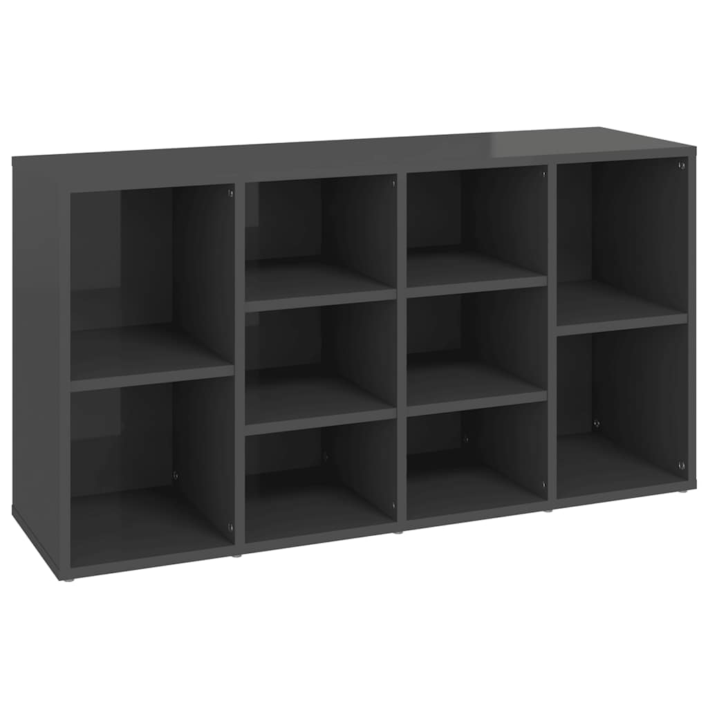 8720286587041_a_en_hd_1 vidaXL Shoe Bench High Gloss Grey 103x30x55 cm Engineered Wood - Image 2