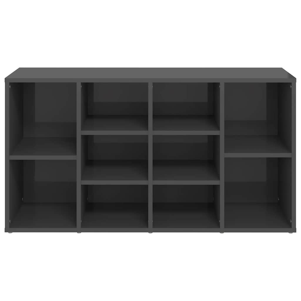 8720286587041_g_en_hd_3 vidaXL Shoe Bench High Gloss Grey 103x30x55 cm Engineered Wood - Image 5