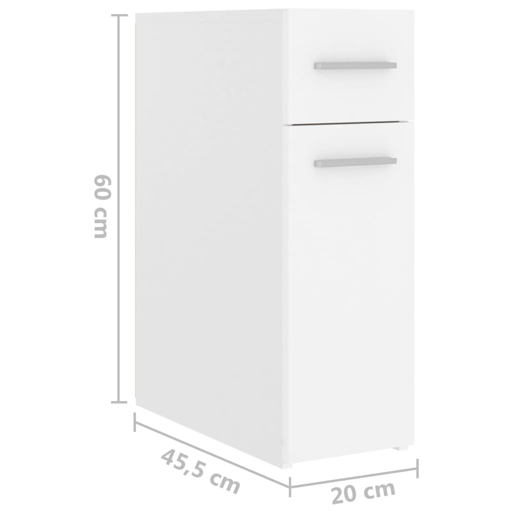 8720286587324_g_en_hd_6 vidaXL Apothecary Cabinet White 20x45.5x60 cm Engineered Wood - Image 9