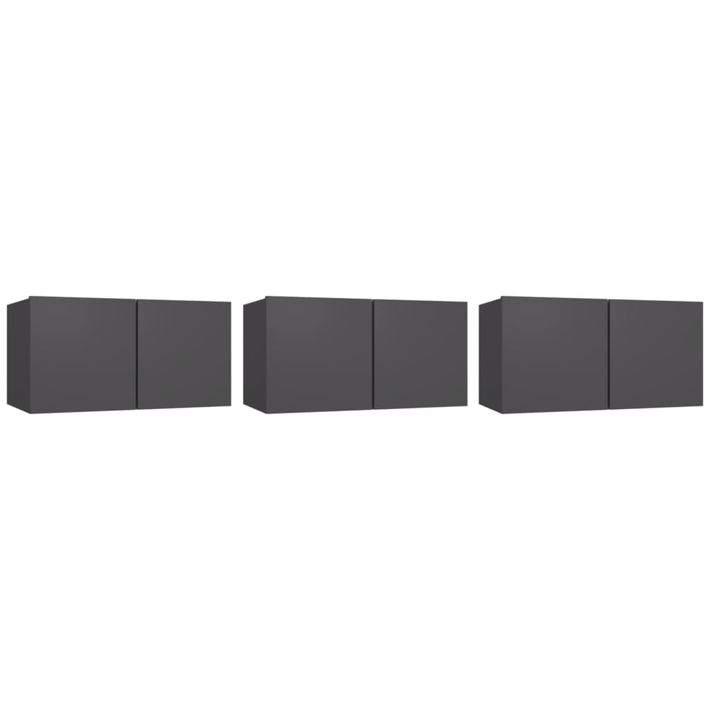8720286587584_a_en_hd_1 vidaXL Hanging TV Cabinets 3 pcs Grey 60x30x30 cm - Image 2