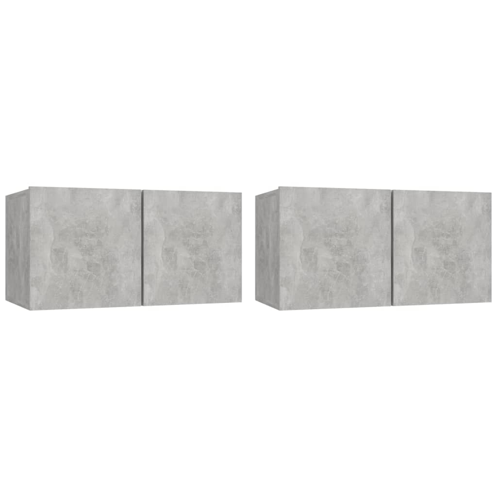 8720286587638_a_en_hd_1 vidaXL Hanging TV Cabinets 2 pcs Concrete Grey 60x30x30 cm - Image 2