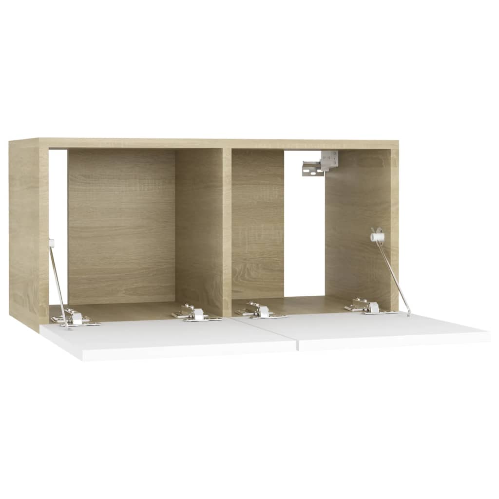 8720286587652_g_en_hd_3 vidaXL Hanging TV Cabinet White and Sonoma Oak 60x30x30 cm - Image 6