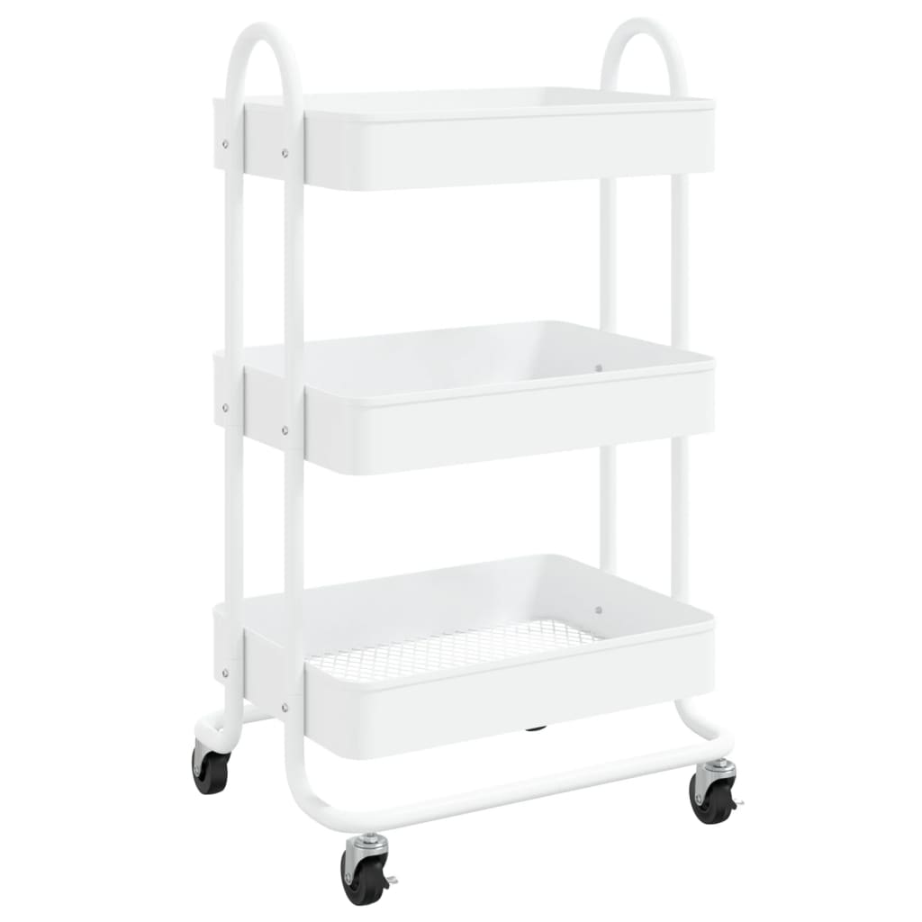 8720286587782_a_en_hd_1 vidaXL 3-Tier Trolley White 43x34x79 cm Steel - Image 2