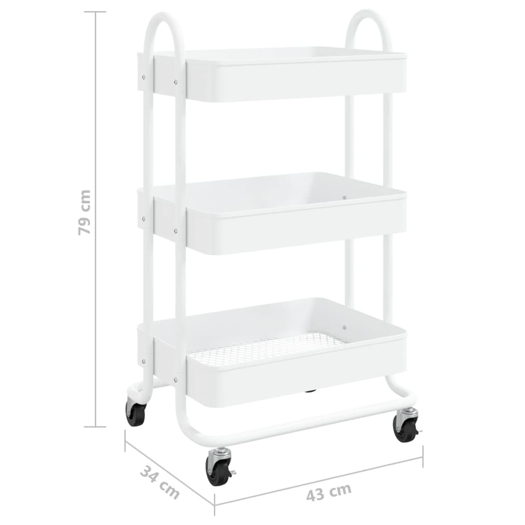 8720286587782_g_en_hd_5 vidaXL 3-Tier Trolley White 43x34x79 cm Steel - Image 7