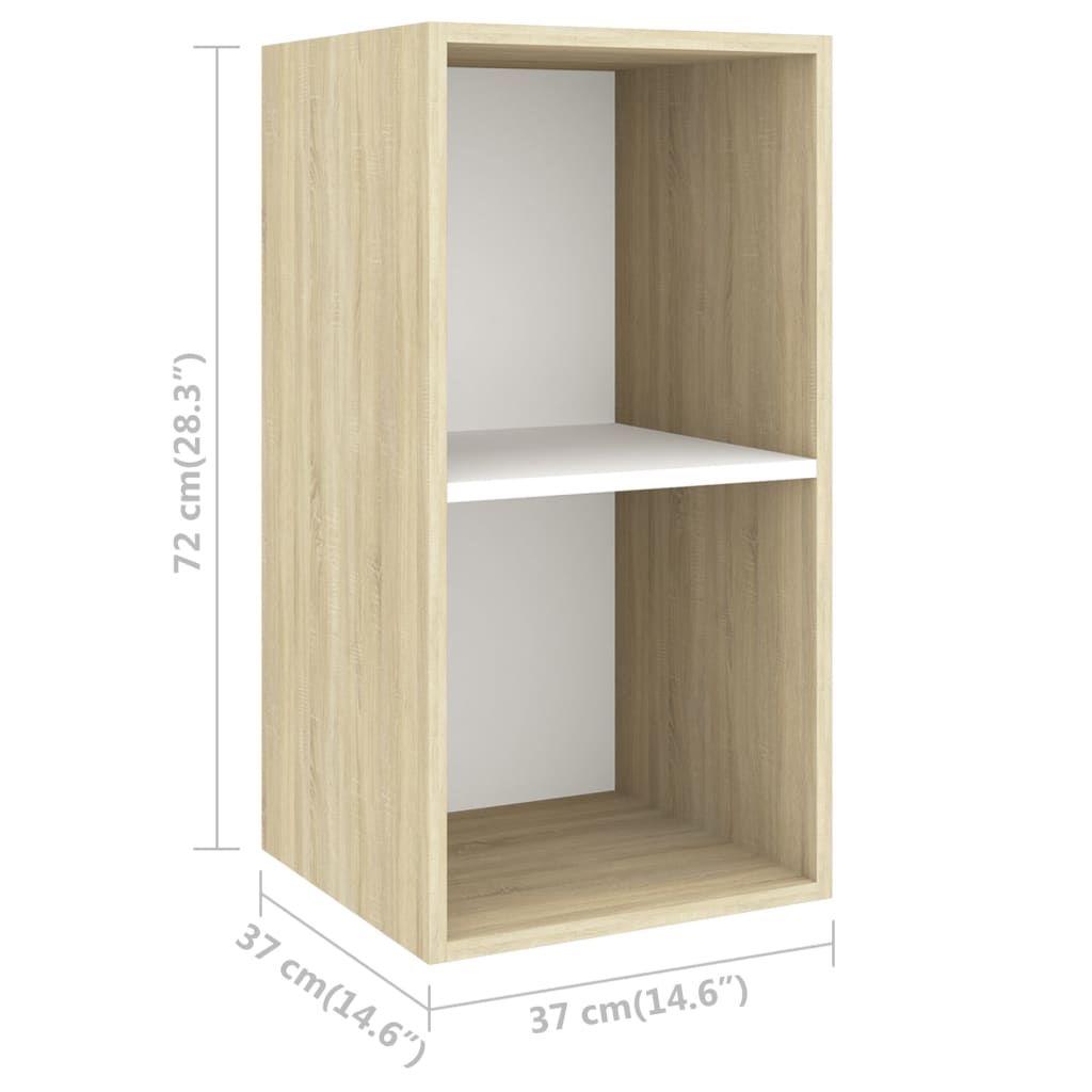 8720286590355_g_en_hd_4 vidaXL 3 Piece TV Cabinet Set White and Sonoma Oak Engineered Wood - Image 7
